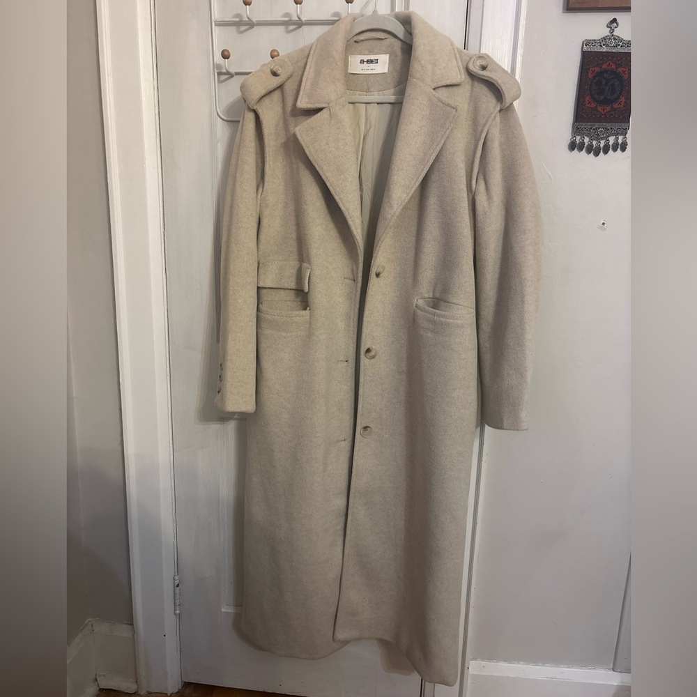 Long Cream Overcoat
